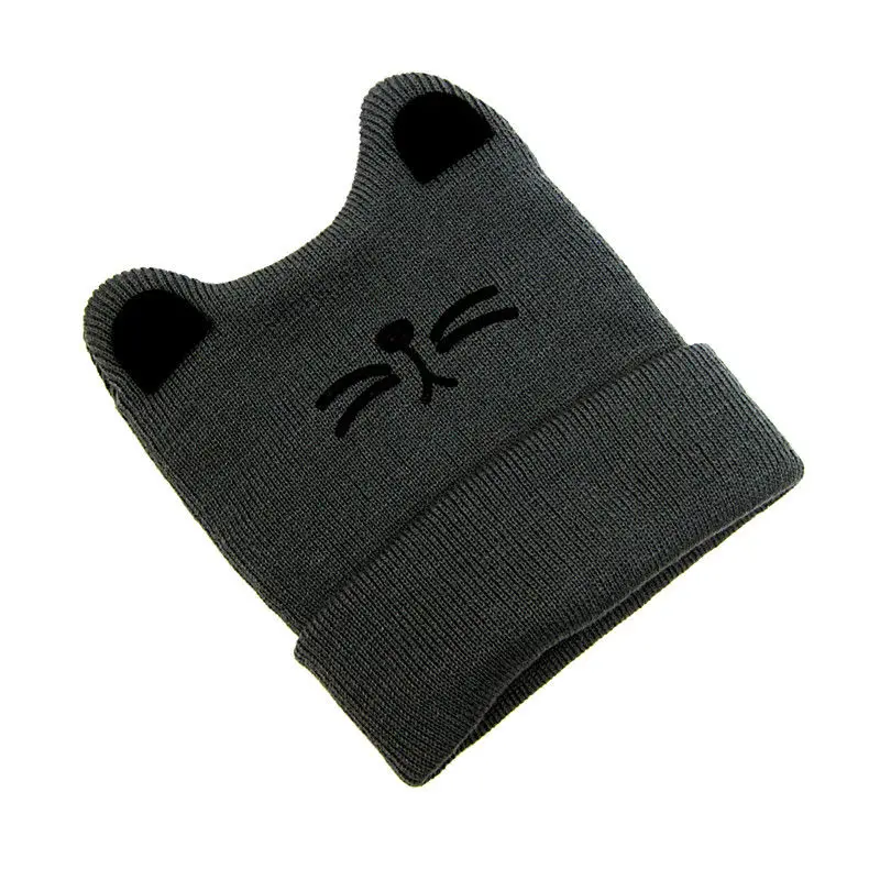 2018 Brand New Soft Cute Cat Infant Toddler Baby Girl Boy Winter Warm Crochet Knit Hat Beanie Lovely Bunny Ear Cotton Cap 0-3T | Детская