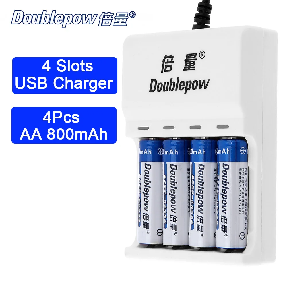 1,2 в AA AAA перезаряжаемые батареи+ 4 слоты USB зарядное устройство для AA/AAA батареи; 5#7# батарея+ коробка батареи для игрушек - Цвет: SET 1