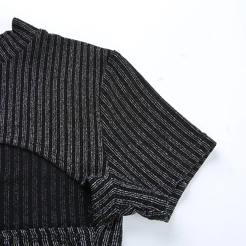 Sweetown, с вырезами, тонкая, сексуальная, женская, Гламурная, черная, короткий рукав, футболка, Femme, летняя,, крест-накрест, бандажная футболка