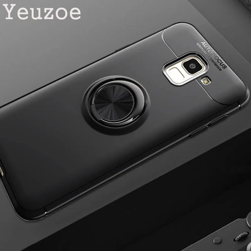 Yeuzoe Fashion Phone Cover For Samsung Galaxy J4 2018 J6 J8 case Metal Ring bracket silicone Tpu shockproof fundas |