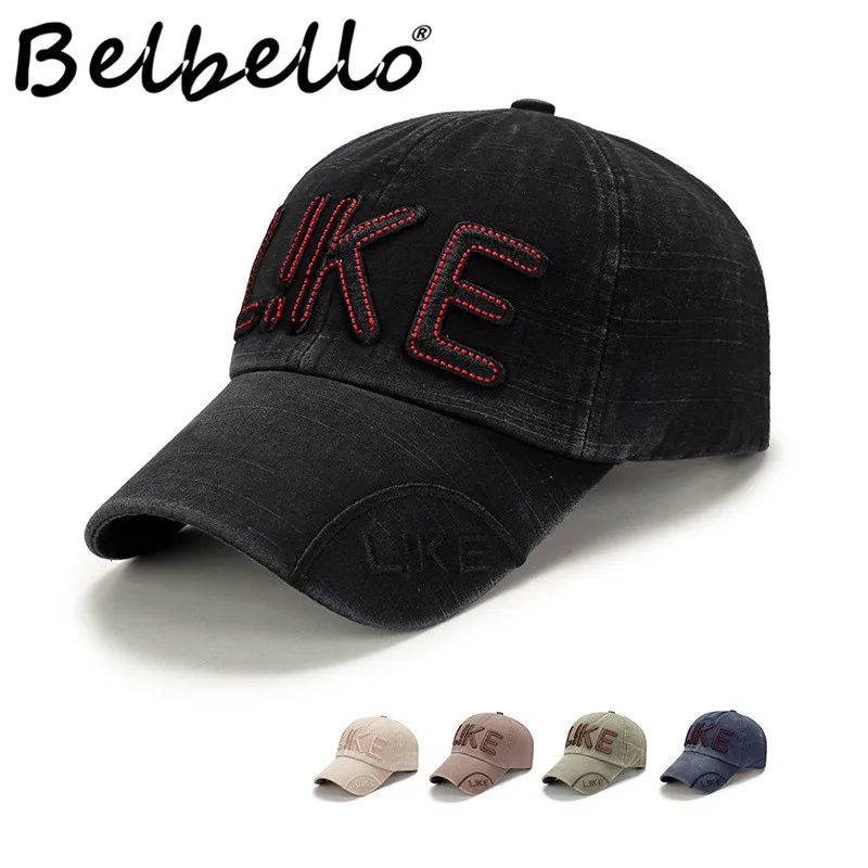

Belbello Single Baseball Cap Cotton three-dimensional embroidered sunshade cap for spring and Autumn