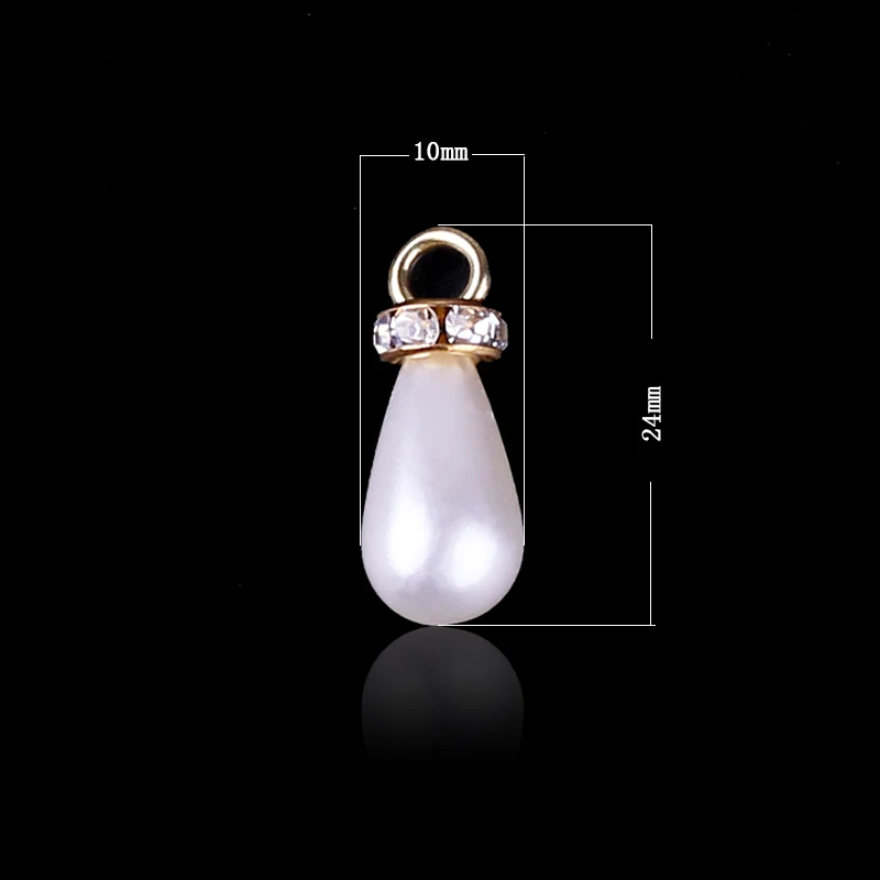10*24mm Hanging Drill Tear Drop Earring Beads 30pcs/Lot Wholesale Ivory Faux Pearl For DIY Jewelry Making | Украшения и