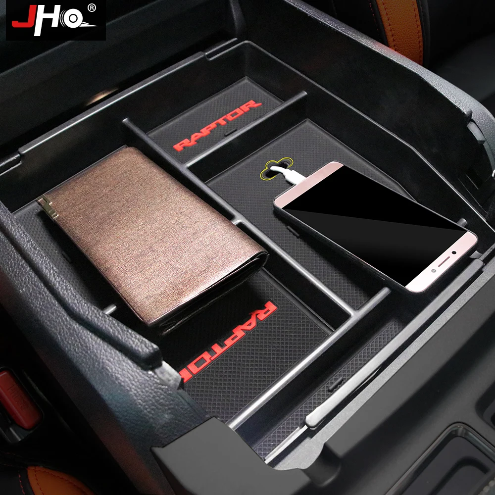 Центральный подлокотник JHO лоток для хранения Ford F150 Raptor 2011-2020 14 15 2016 2017 2018 2019 13