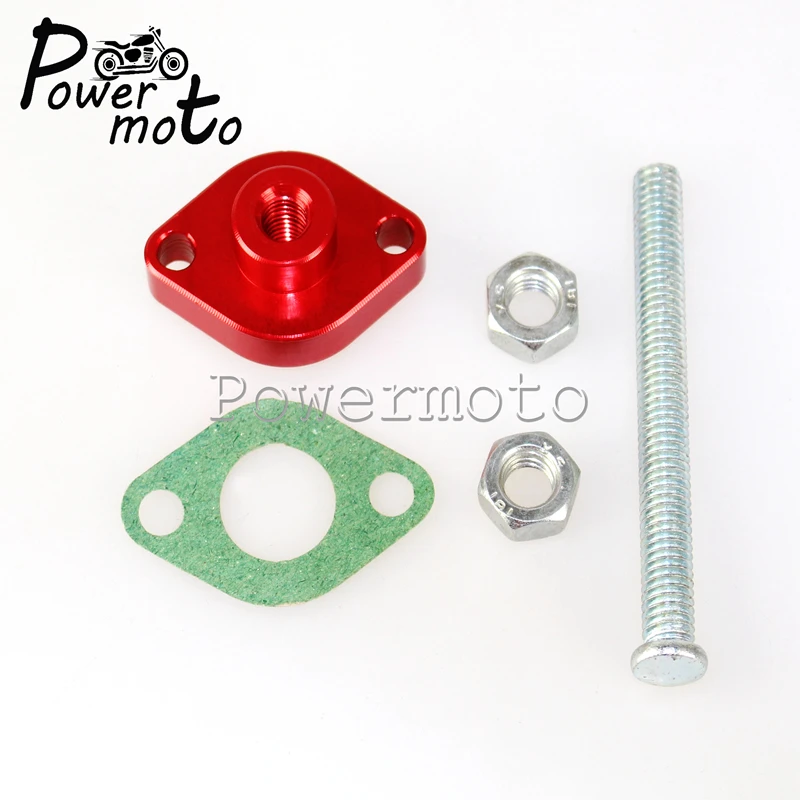Красный CNC алюминиевый ручной натяжитель цепи для Yamaha FZ6 FZ1 YZF TTR WR KAWASAKI KLF KLT KLX