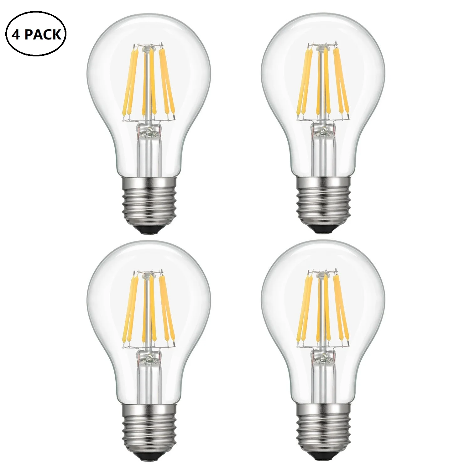 

Edison Retro Bulbs Incandescent 40W 220V A60 LED Filament Bulbs Chandelier Bulbs (4 Pack)