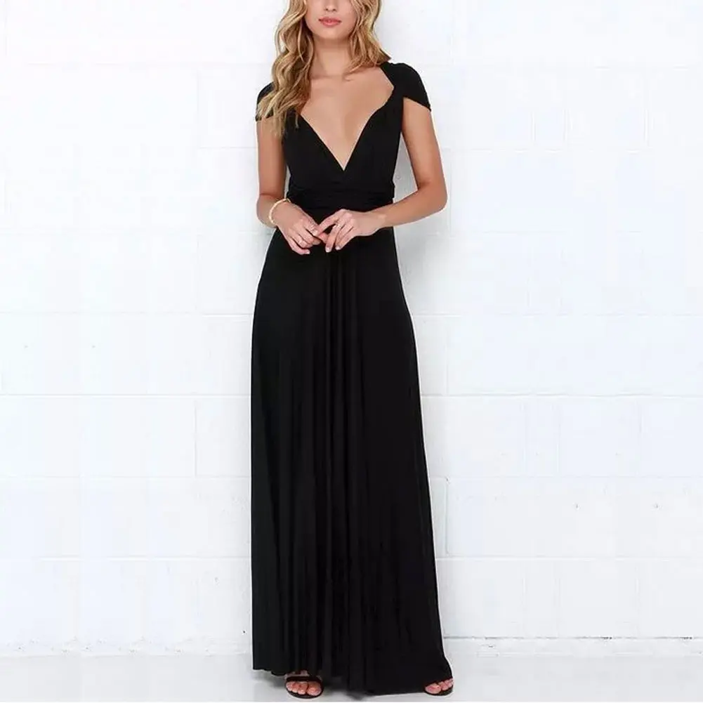 Летнее Сексуальное Женское шифоновое платье сексуальное длинное для вечеринки