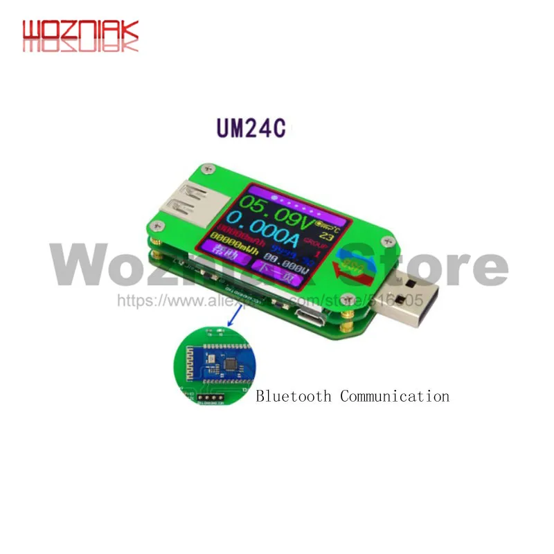 Возняк UM24 UM24C для приложения USB 2 0 ЖК дисплей Вольтметр Амперметр измеритель