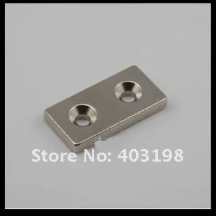 

5pcs/Pack Super Powerful Strong Rare Earth Block NdFeB Magnet Neodymium N35 Magnets F40*20*5mm 2 Rings --Free Shipping