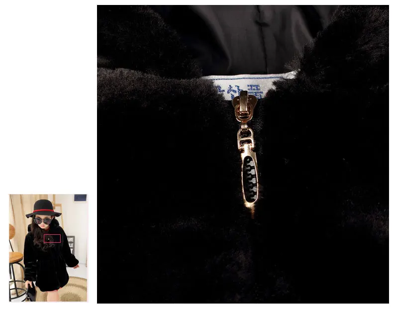 Девушки Зима искусственного Меховая куртка флисовые пальто для девочек теплая