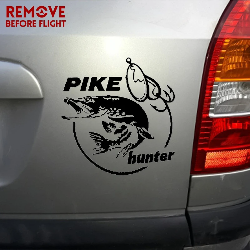 Виниловая наклейка на автомобиль Pike Hunter рыба животное 13 3 х14 см модное украшение