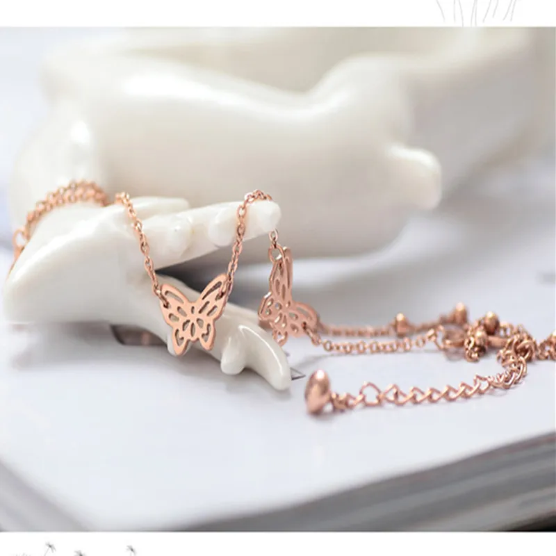 New Arrival Butterfly charm anklet for women Gold-Color Bracelet on a leg Fashion foot chian Ankle jewelry Украшения и