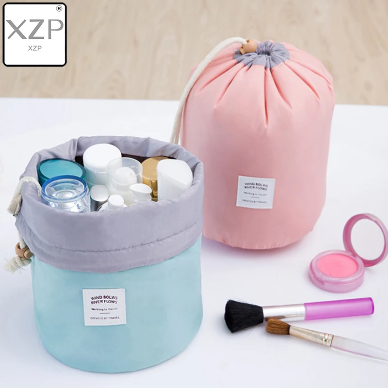

Круглая Водонепроницаемая косметичка XZP, дорожный органайзер для туалетных принадлежностей, дамская сумочка для косметики