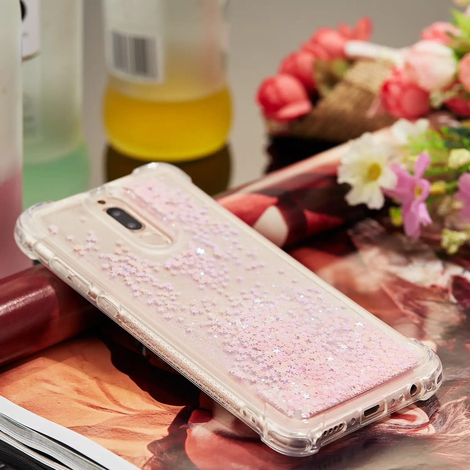 Роскошный блестящий чехол для Huawei Mate 10 Lite pro P8 2017 P10 динамическая Жидкая