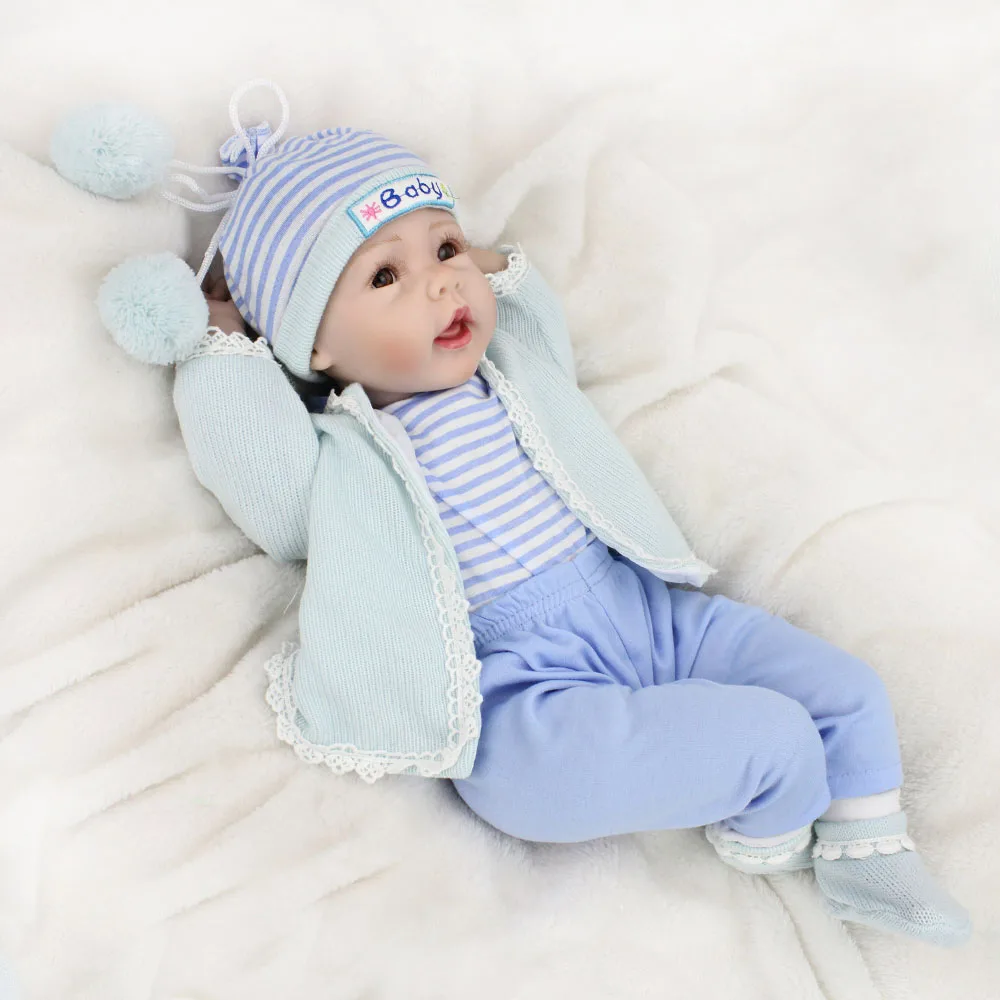 Кукла Bebe-Reborn силиконовая для новорожденных мальчиков и девочек 55 см | Игрушки