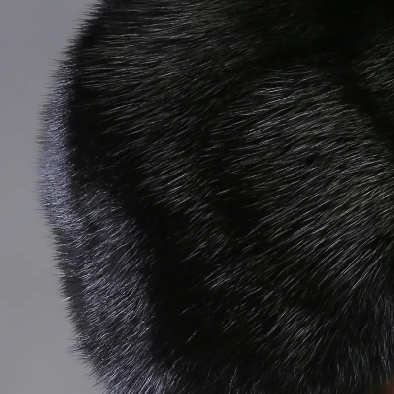 2018 осень-зима супер теплая зимняя женская шапка из натурального меха норки Рекс