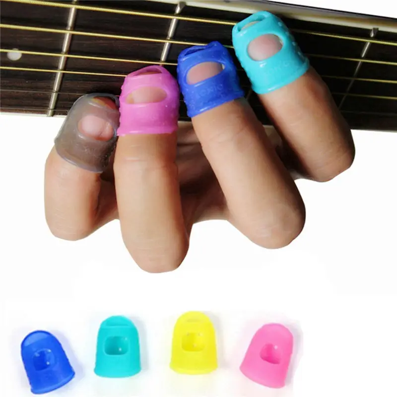 Zebra Fingertip протектор силиконовая гитара Fingerstall гитарные струны для укулеле защита