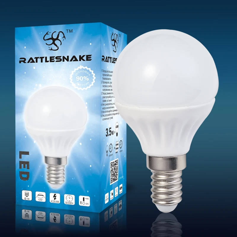 Светодиодная лампа шар диодый шарик новый шокер ОТПРАВКИ ИЗ МОСКВЫ B45 3.5W 220V E14