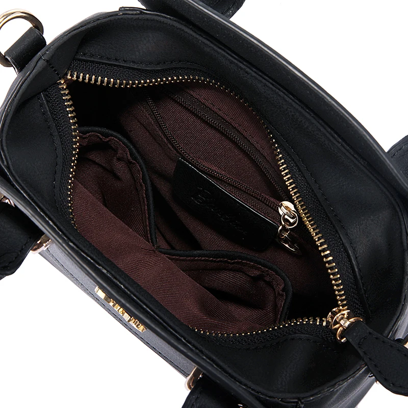 Барби 2017 Женская сумка косая полоска черная искусственная твердая кожа