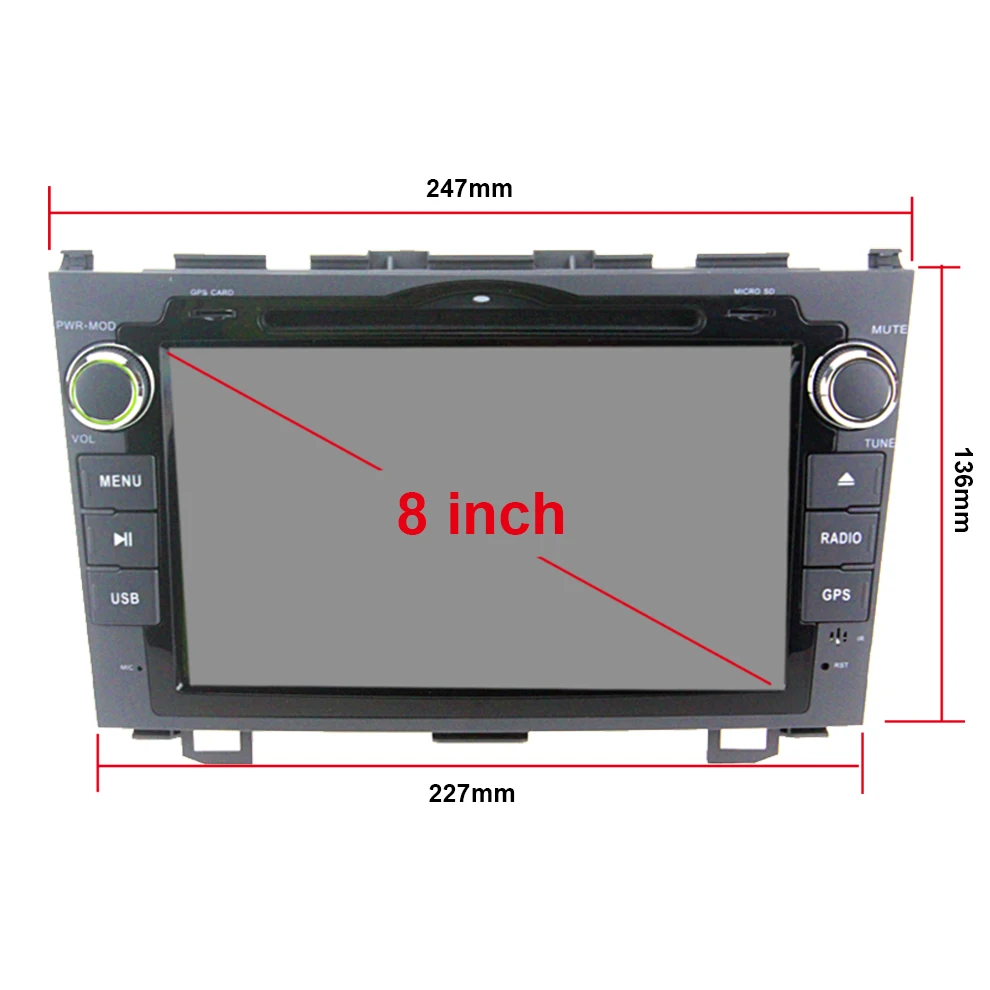 8 Zoll 2 Din Octa core Android 6 0 планшетный ПК Авто DVD GPS для Honda CRV 2006 2011 Mit 4G Wi Fi стерео радио Free