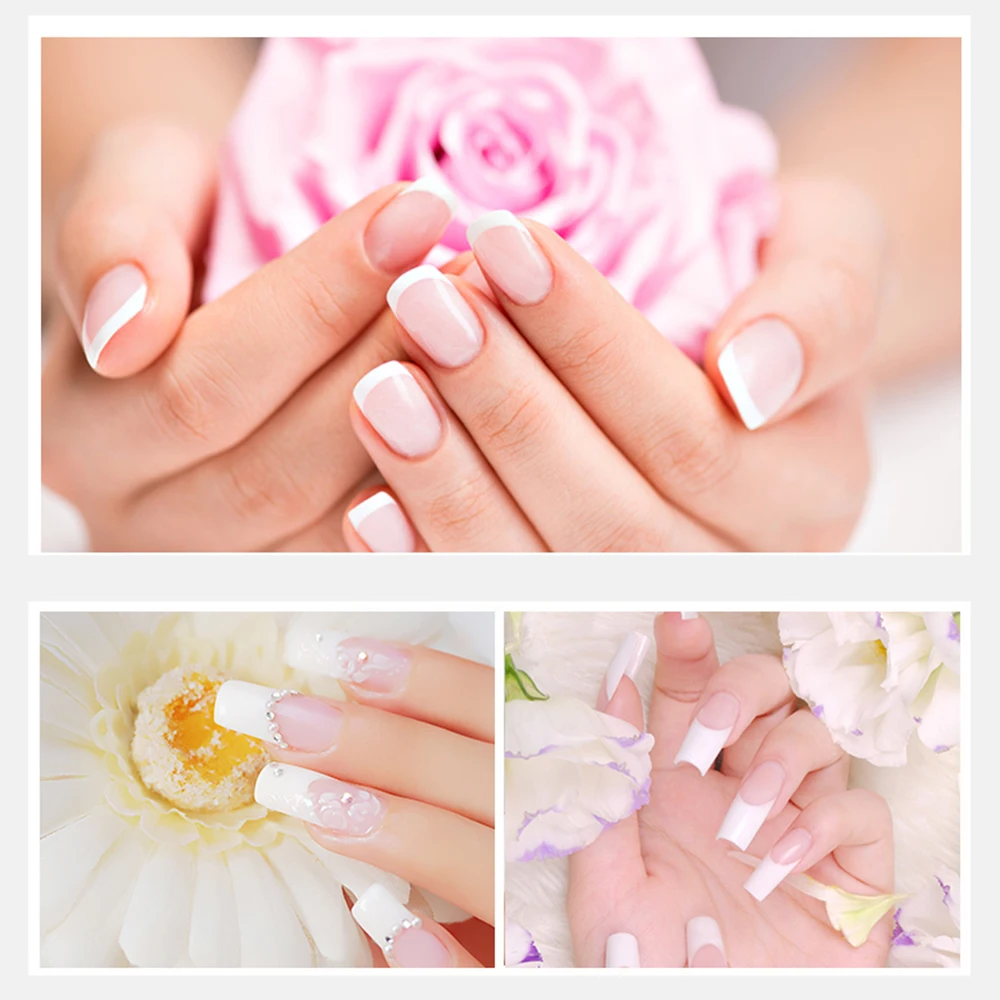 Набор порошковых пудр французский маникюр белого цвета Стартовые наборы без