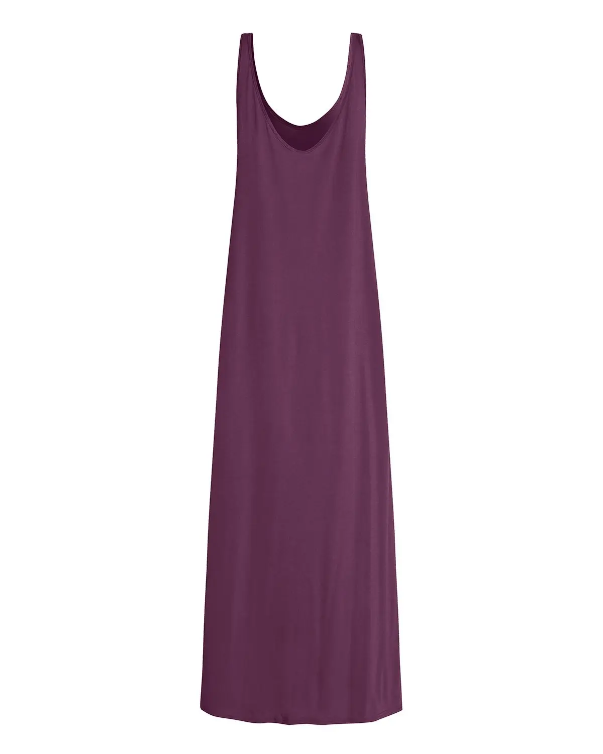 Фиолетовый Женское длинное платье с v-образным вырезом, сексуальное повседневное свободное однотонное платье без рукавов с открытой спиной, летнее макси платье для вечеринки, Vestidos размера плюс 2XL - Цвет: Фиолетовый