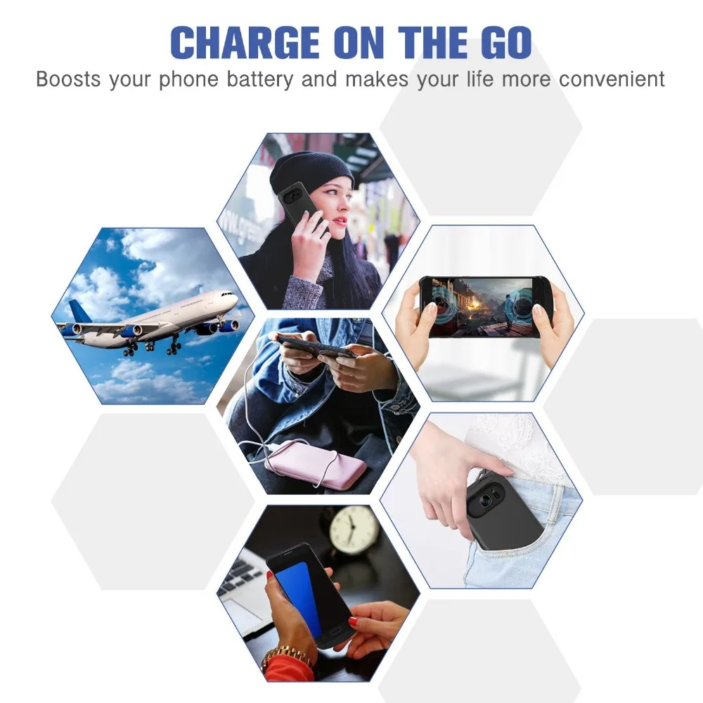 Портативное зарядное устройство Внешнее защитный чехол для Samsung Galaxy S7 | Мобильные