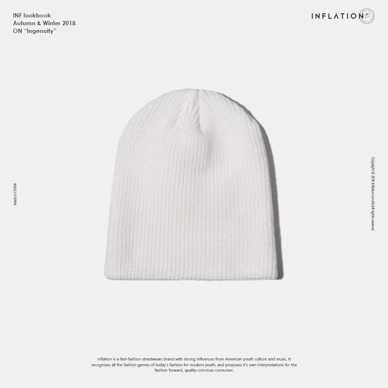 INFLATION Solid Skullies &amp Beanies Мужская теплая мешковатая шапка унисекс для девочек