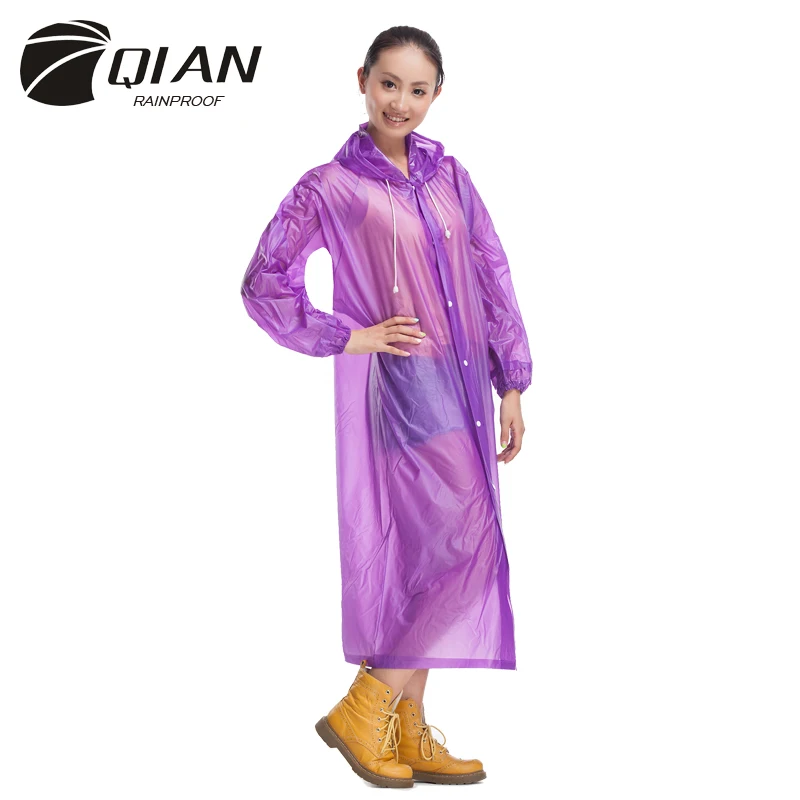 Непромокаемый Длинный плащ QIAN непромокаемое пончо из ПВХ для взрослых|poncho rain