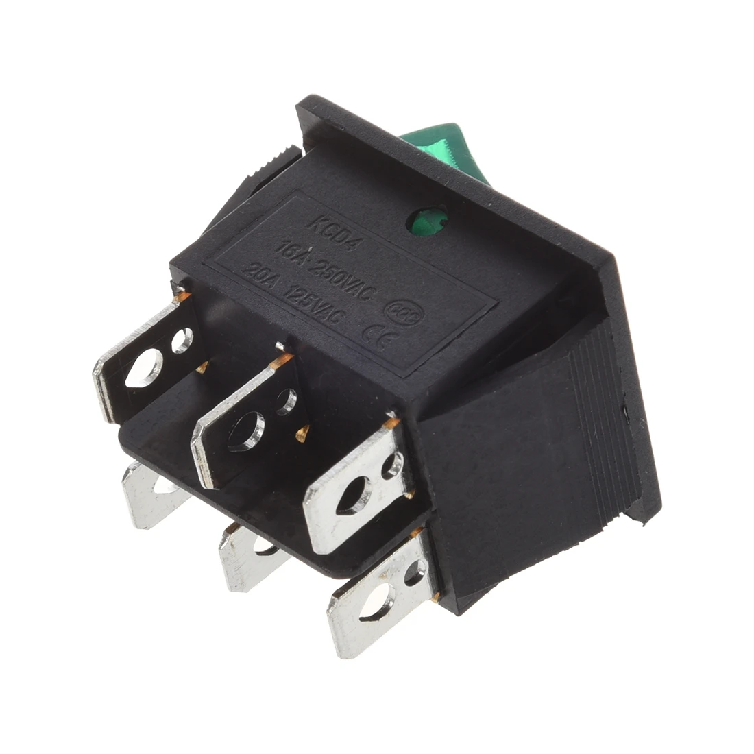 AC 16A/250V 20A/125V Зеленый светильник подсветкие DPDT ON/Водонепроницаемые мокасины
