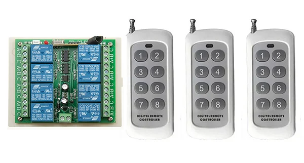 DC12V 8CH 10A RF беспроводной пульт дистанционного управления реле системы