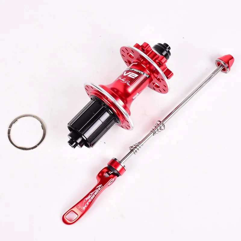 Red Rear 10x135mm KRSEC 32H MTB велосипедный диск Тормозная ступица 5 подшипников 6 Pawls 72 кликов ступицы QR через ось Quick Release для AM FR горный велосипед - Цвет: Red Rear 10x135mm