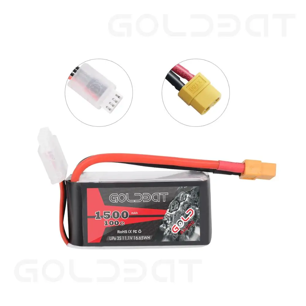 Аккумулятор GOLDBAT Lipo 1500 мАч 3S 11 1 В с батарея аккумулятор в софтбокс разъемом XT60 для