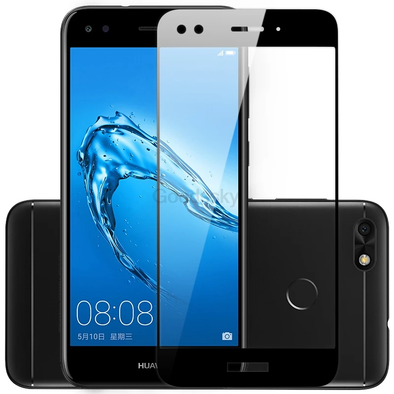 Полноэкранное защитное закаленное стекло для Huawei Y6 Pro 2017 полное покрытие