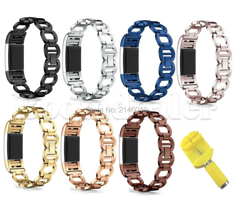 Для Fitbit Charge 2 браслет из нержавеющей стали аксессуар ремешок для часов автобус