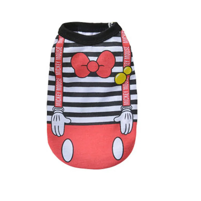 Cute Pet Dog Clothes Vest Spring Summer Cartoon Cat T-shirt Soft For Small Medium Pets Puppy Clothing Shirt Casual Vests | Дом и сад