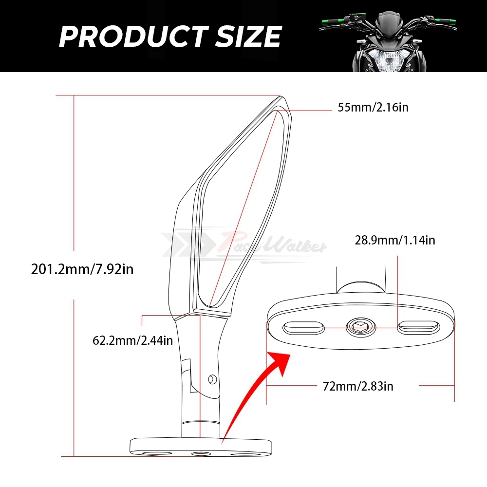 Универсальный мотоцикл зеркало заднего вида полный ЧПУ алюминий гонщик для Yamaha R3