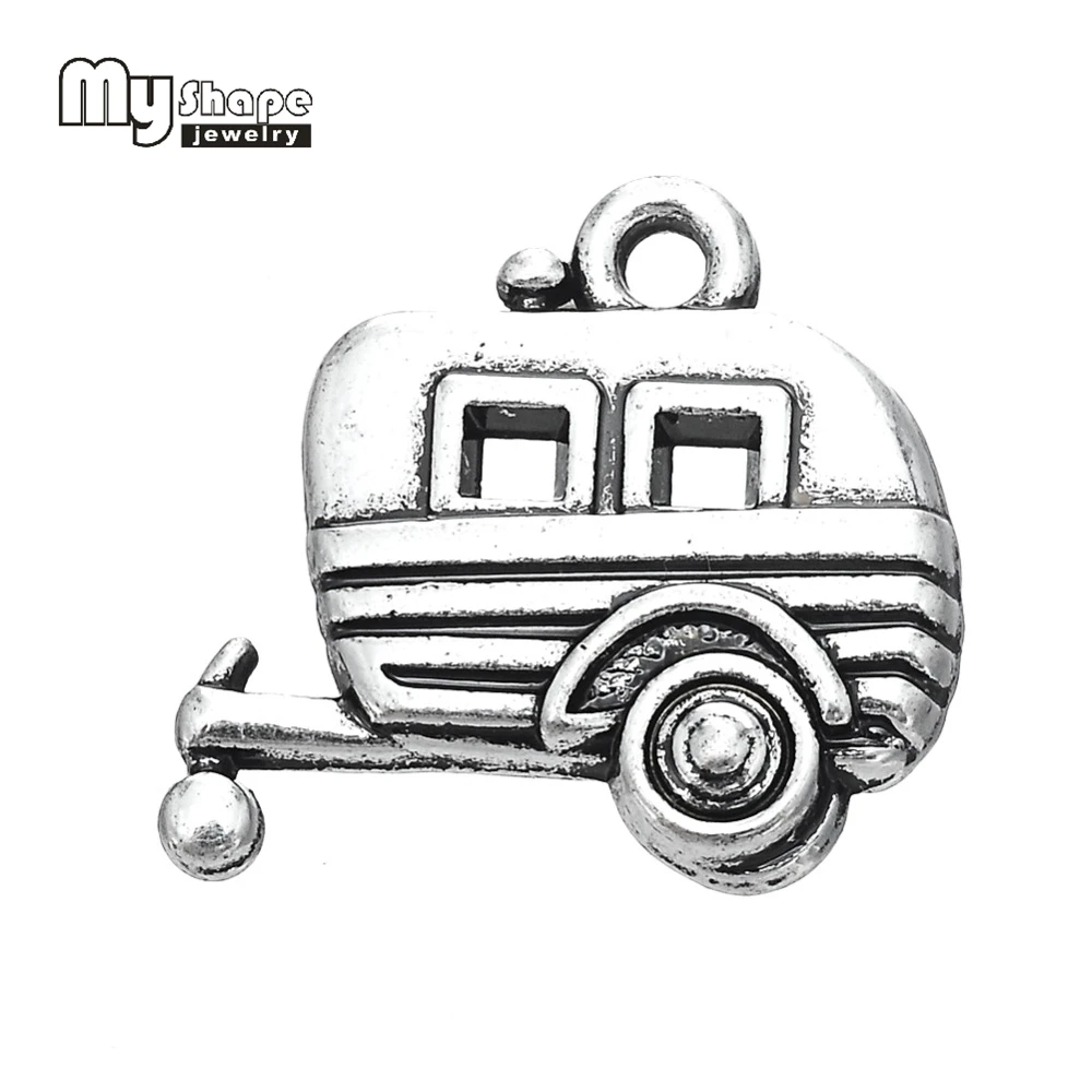 My Shape античный посеребренный кемпинговый прицеп Очаровательная подвеска