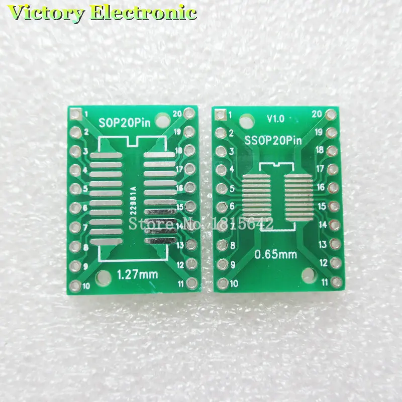 20 шт./лот SOP20 SSOP20 TSSOP20 to DIP20 Pinboard SMD для DIP Adapter 0 65 мм/1 27 мм до 2 54 Pin Pitch PCB Board