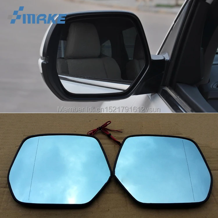 smRKE 2Pcs For Honda CRV Rearview Mirror Blue Glasses Wide Angle Led Turn Signals light Power Heating