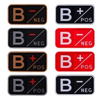 patch 3d pvc a b ab o positive pos a b ab o negative neg blood type group patch military tactical rubber badges