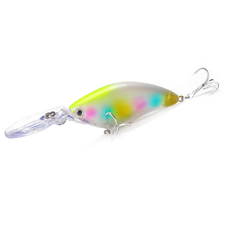 YTQHXY плавающие Глубокий Дайвинг Crankbait прикормы 17 8g/70 мм воблеры с 6 # качественные
