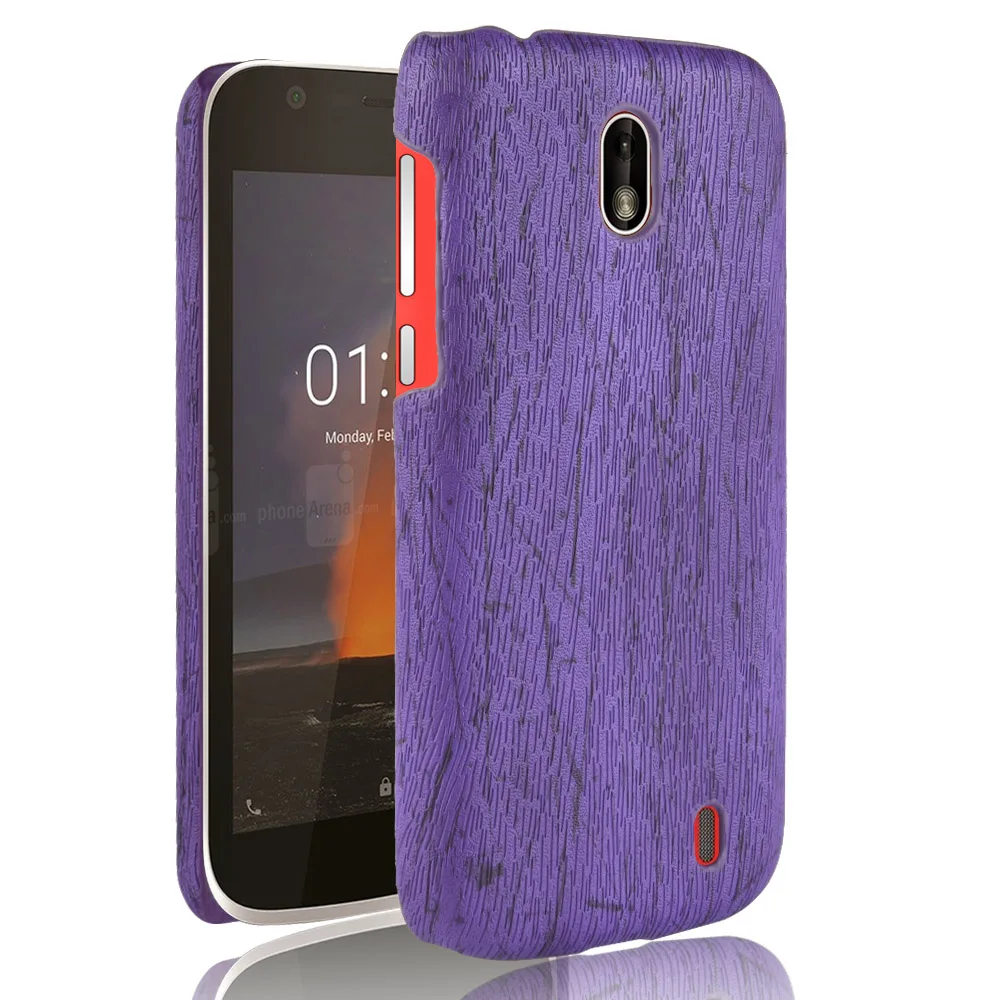 Кожаный чехол Woodern в стиле ретро для Nokia 1 Роскошный противоударный жесткий чехлы