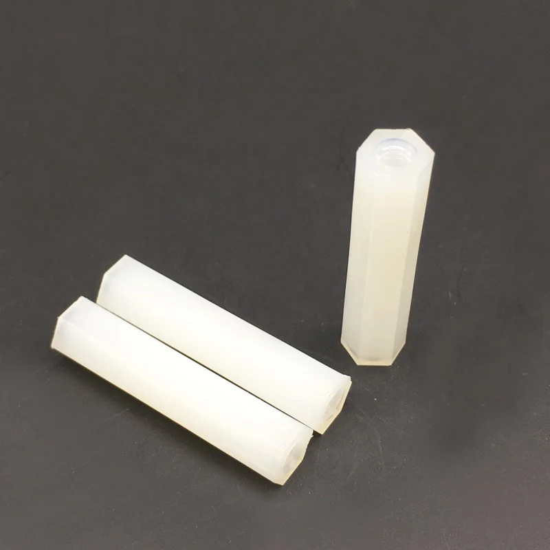 

M3x40 Nuts Hex PCB Spacer Standoff Pillar Female to Female Plastic Nylon Accessories for UAV Quadrotor Off-White Pack 100