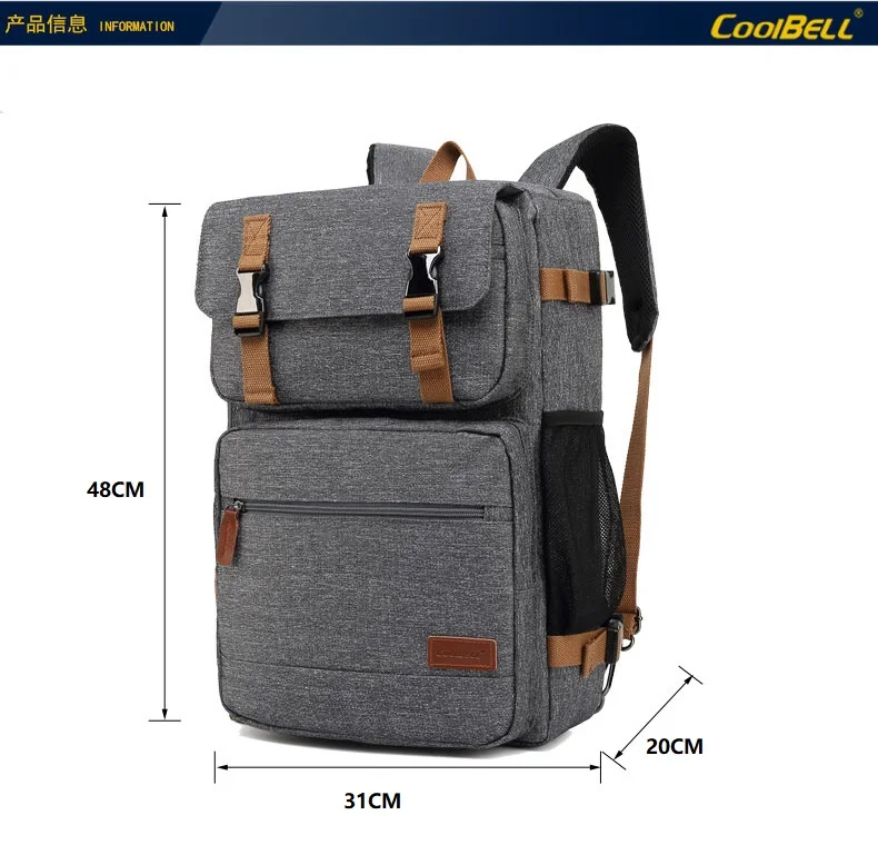 Coolbell Новая повседневная 17,3 дюймовая сумка для ноутбука, деловая посылка, сумка для компьютера, рюкзак, сумка на одно плечо, сумочка