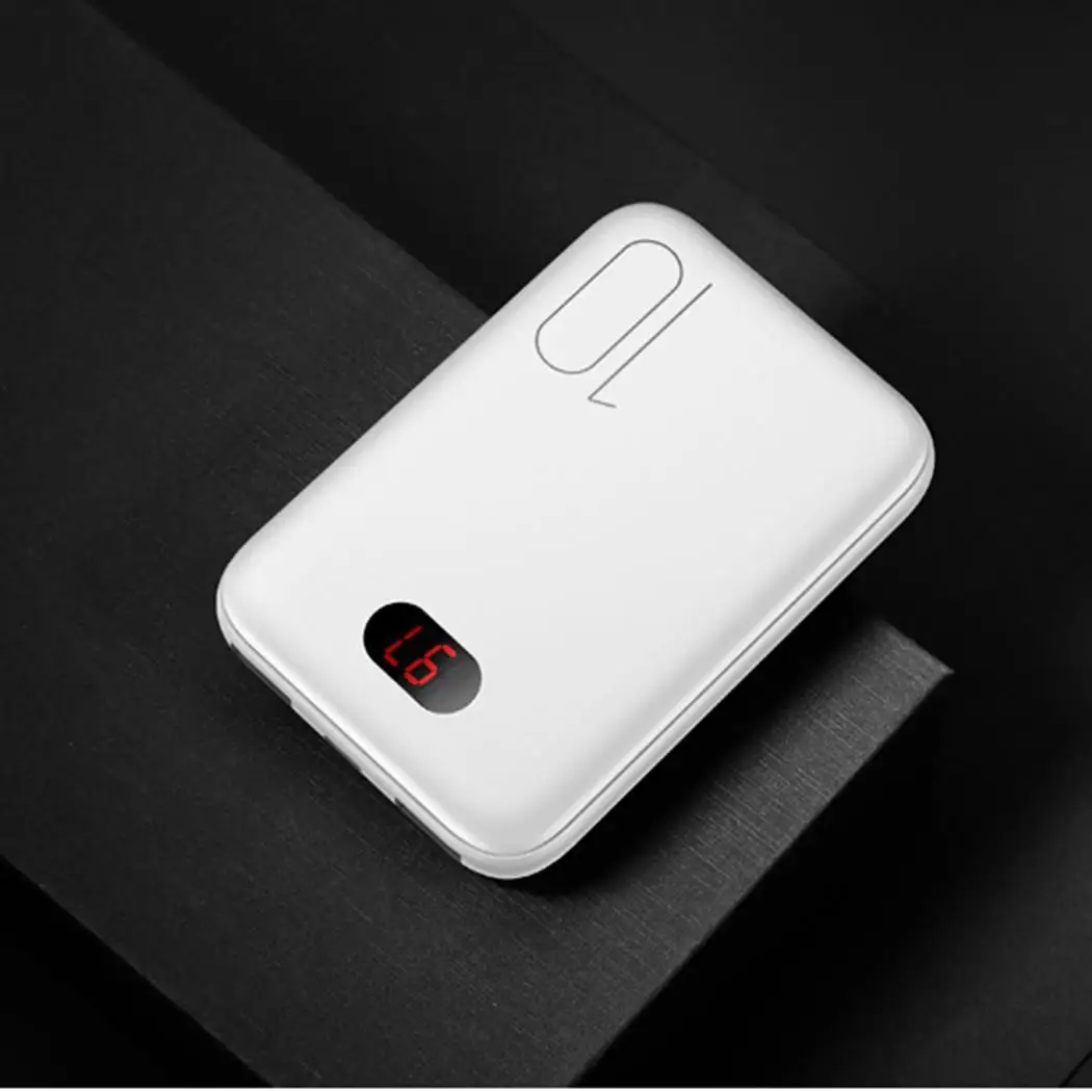 Mini Practical Portable Dual USB Ports 5V/2A Digital Screen Charging Cable 10000mAh Display Power Bank |