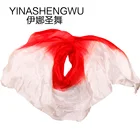 Вуаль для танца живота, из танцевальный шарф шелка, белого и красного цвета