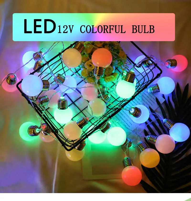 Ампульная RGB Светодиодная лампа E27 B22 12v 24v 110v 220v Мини водонепроницаемый красочный маленький светильник 0,5 W декоративный энергосберегающий светильник ing