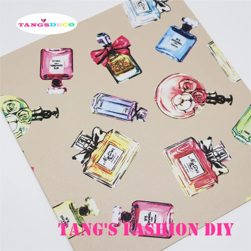 5PCS--20X22CM DIY Hair Bow Material High Quality colorful printed PU Synthetic Leathers | Дом и сад