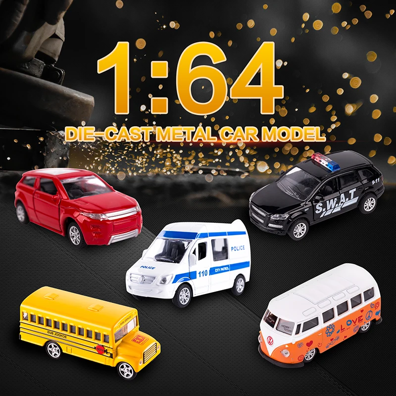 Набор Игрушечных Автомобилей KIDAMI 1:64 литая металлическая машинка раздвижная мини