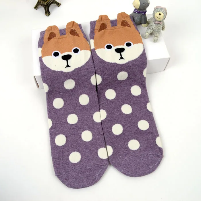 Носки женские короткие забавные милые аниме носки с милой собакой в стиле